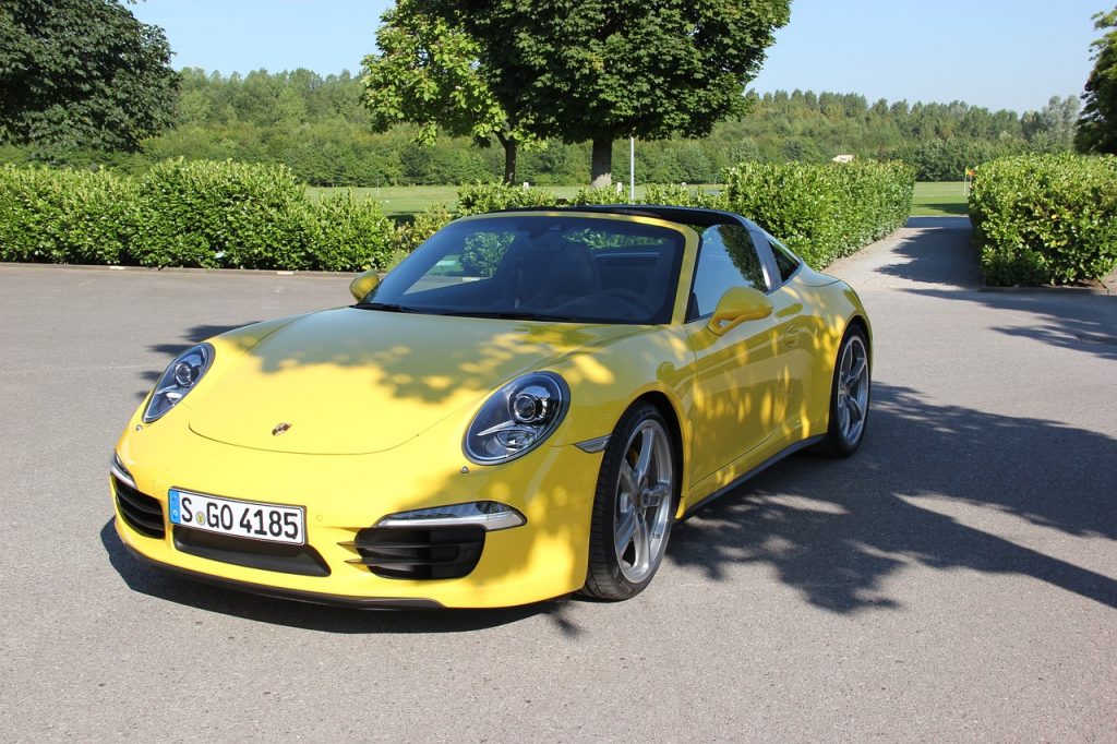 porsche 911 targa 4, sports car, forehead